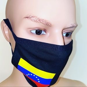 Flag of Venezuela Unisex Black Face Mask